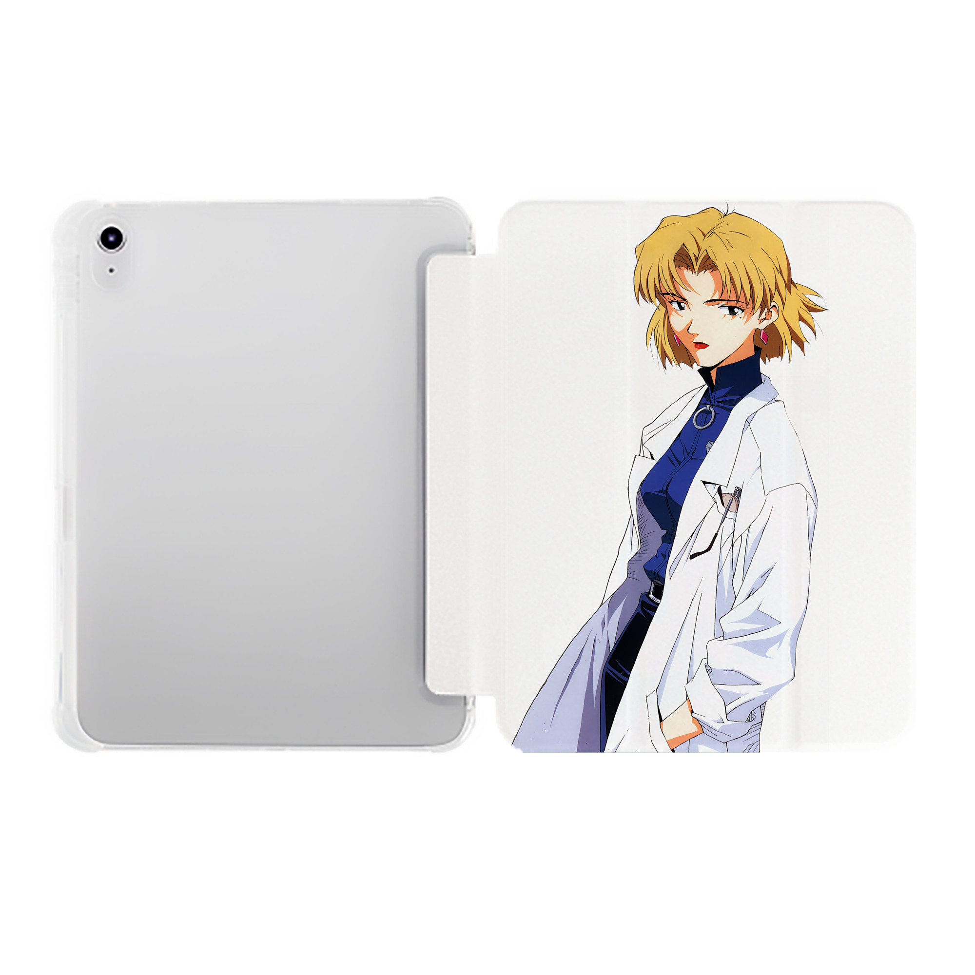 （画像用） EVA 新世紀エヴァンゲリオン IPad ケース ペン収納付き 三つ折りスタンド PUレザー×シリコン 対応機種9.5/10.5/10.9インチ